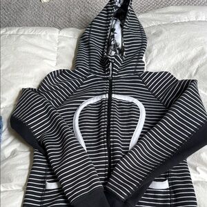 Lululemon Athletica Black and White Zippered Hoodie